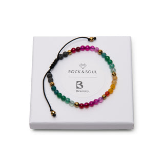 Rock & Soul X Bramley Moss & Pink Agate Bracelet