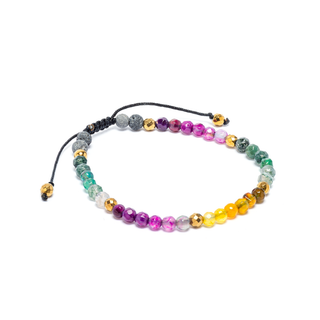 Rock & Soul X Bramley Moss & Pink Agate Bracelet