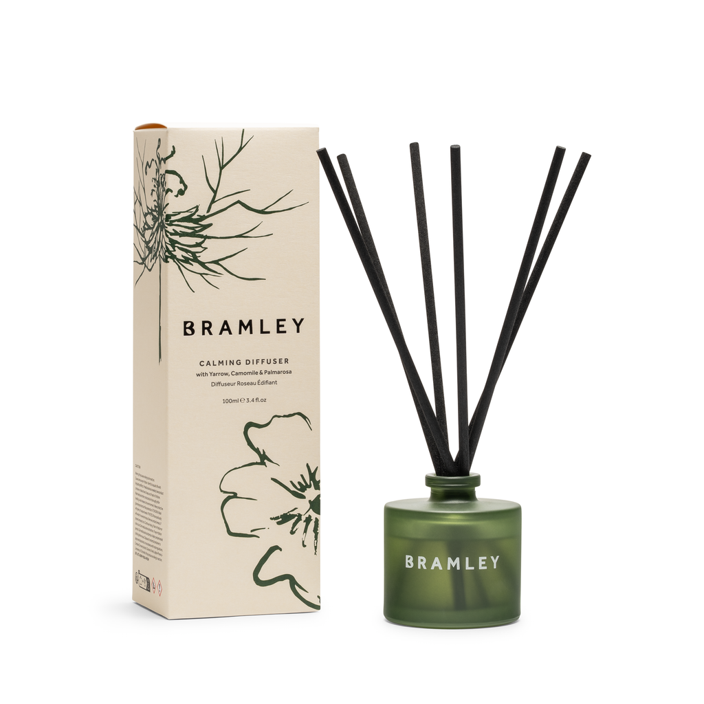Calming Reed Diffuser with Yarrow, Camomile & Palmarosa essential oils ...