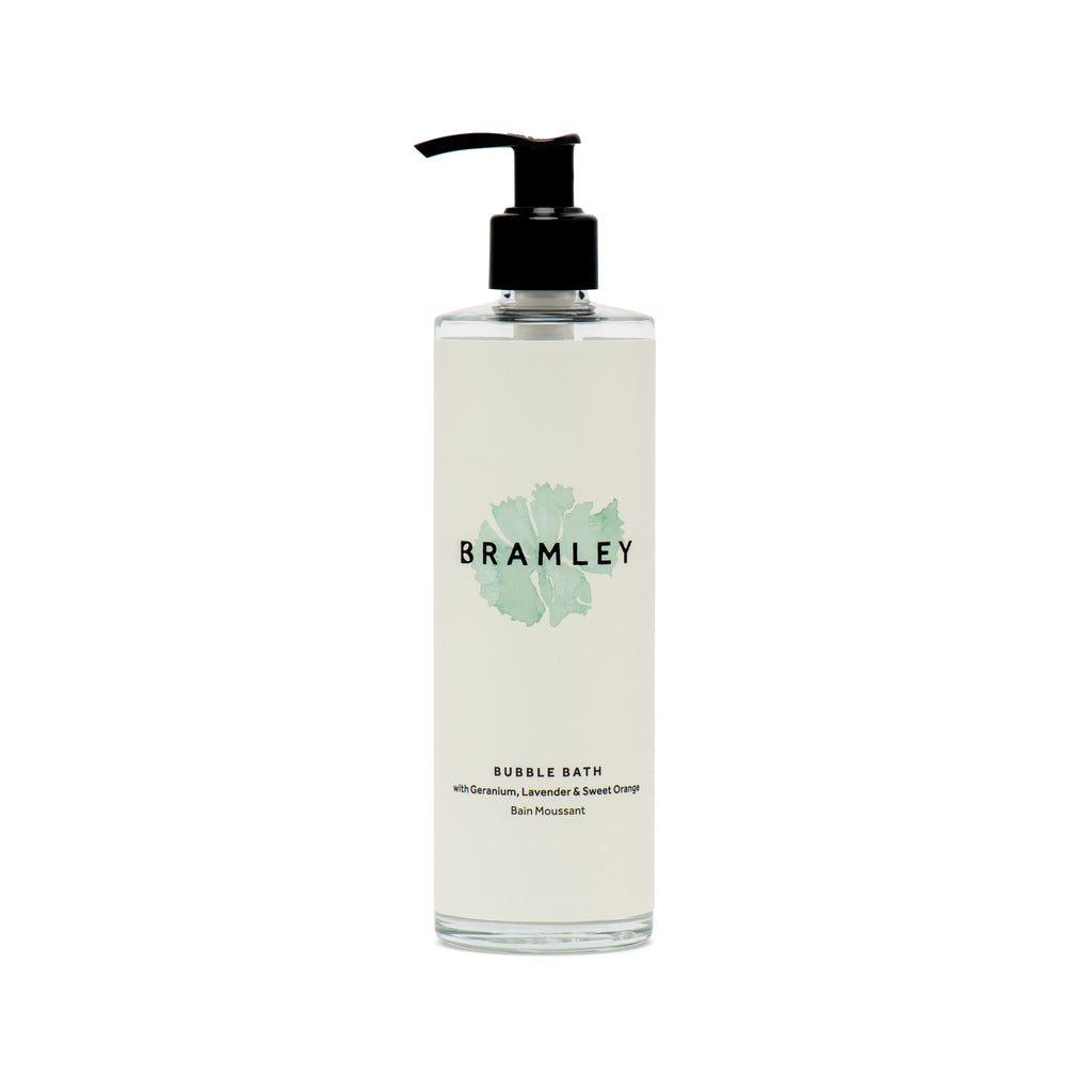 Bubble Bath Empty Glass Bottle & pump