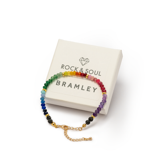Rock & Soul X Bramley Mixed Gemstone Rainbow Bracelet