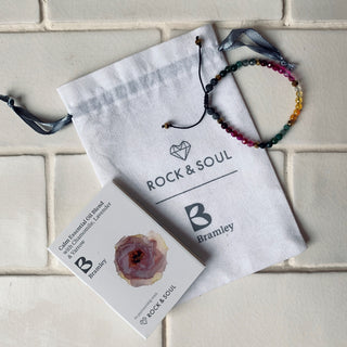 Rock & Soul X Bramley Moss & Pink Agate Bracelet